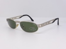 Vintage STING Sunglasses 4206 581 Matte Silver w/Green lens Y2K
