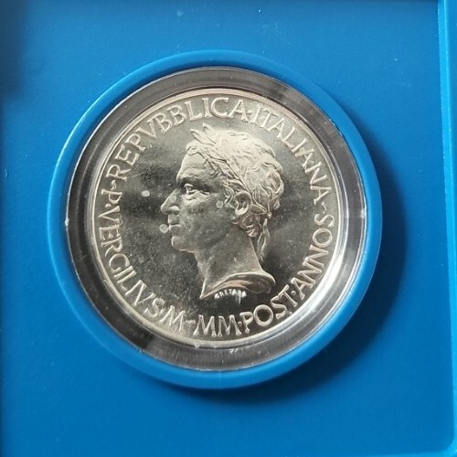 Moneta argento italia 500 lire - argento,
