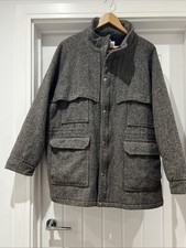 WOOLRICH Giacca Uomo L Grande Cappotto da Campo Utilità Militare Lana Caccia Country
