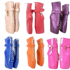 Stivali da Ballo 18CM Tacco Super Alto Chiusure Campo Notturno Acciaio Danza Misura Grande