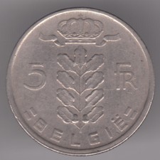 Moneta 5 Franchi Belgio