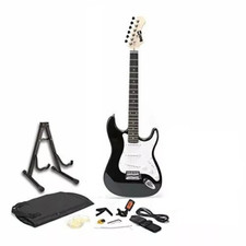 RockJam RJEG01 Chitarra elettrica grandezza naturale con Accesssori Nera