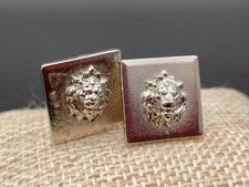 GEMELLI PER UOMO VINTAGE '90  - IMMAGINE IN RILIEVO LEONE