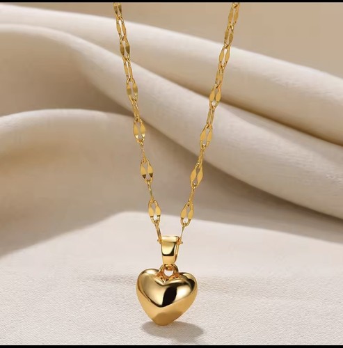 Collana forma cuore acciaio - collana,