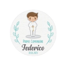 Etichette adesive personalizzate comunione bimbo decorazione bomboniere
