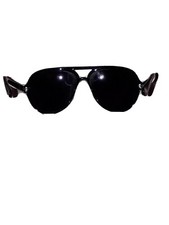 occhiali da sole unisex neri formato a goccia misura ponte 15 mm e asta di 135mm