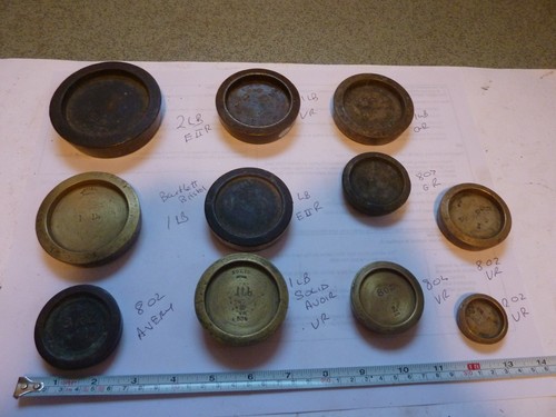Vintage brass weight weights - vintage,