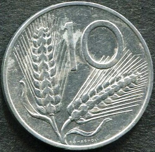 Moneta italia 10 lire - -,