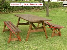 TAVOLO DA GIARDINO IN LEGNO 200 X 80 CM