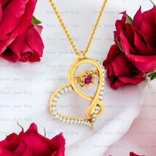 Collana con ciondolo zirconi