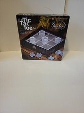 Studio Argentieri 10pz Tic Tac Toe Cassapanca in Legno Cristallo Smerigliato Pezzi Vintage