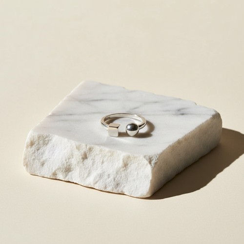 Anello geometrico aperto s925 - anello,
