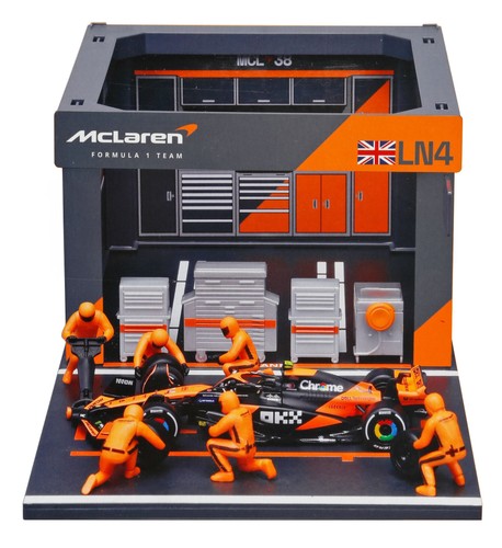 Burago pit stop mclaren mcl38 - burago,