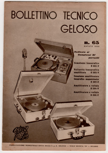 Geloso bollettino tecnico - bollettino,