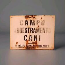 CARTELLO IN METALLO CENTRO ADDESTRAMENTO CANI