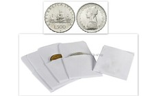 50 TASCHINE BUSTE PORTAMONETE DI CARTA PER MONETE 500 LIRE IN ARGENTO