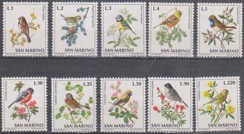Uccellini san marino mnh 9817 - marino,