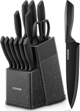 Coltelli da Cucina con Autoaffilante, 13 Pezzi, Set Coltelli da Cucina in Acciai