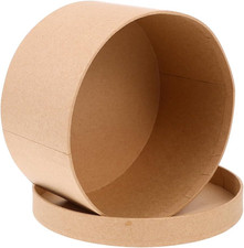 Round Kraft Paper Mache Box