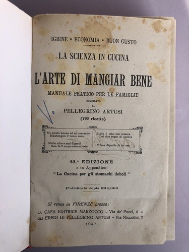 Arte mangiar bene - ‘arte,