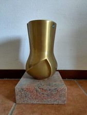 Vaso Porta Fiori Tipo Tomba Cimitero Ottone E Marmo