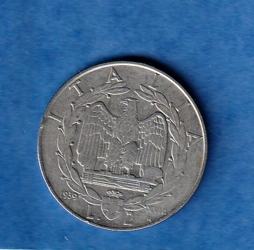 Moneta italia lire 1939 anno - 2,