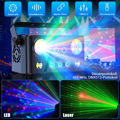 Proiettore laser led rgb sfera - proiettore,