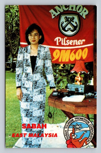 Radioamatore qsl 9m600 sabah - radioamatore,