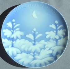 Piatto natalizio BING & GRONDAHL 1896 Luna Nuova B&G Scarso!