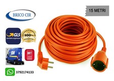 Cavo Prolunga Corrente Elettrica Presa Schuko Domestica Casa Giardino 220V 15MT