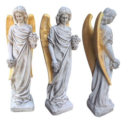 Statua angelo con - statua, h