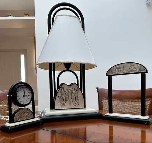 Set scrivania argento - set, in
