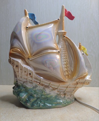 Lampada nave porcellana