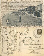 VISERBA SPIAGGIA ANIMATA E OMBRELLONI D'EPOCA BELLISSIMA R@R@ PRIMI 900-N.48727