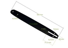 Barra 38cm 15" Motosega Alpina Dolmar Homelite Husqvarna 1.5mm 0.325" 64 TG