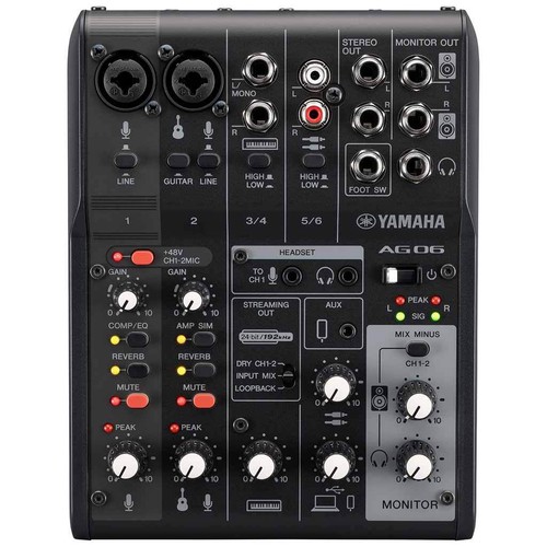Yamaha ag06mk2 canali live - ag06mk2, 6