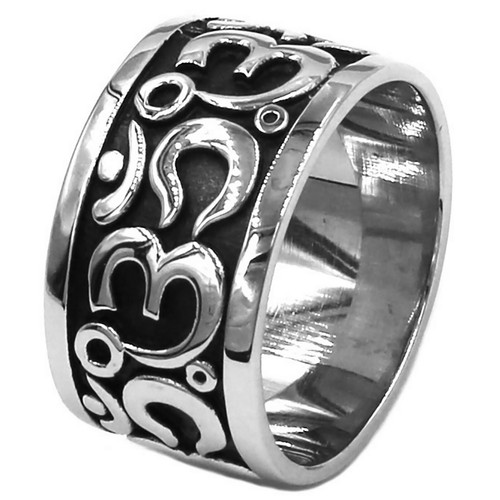 Anello bohemian aum argento - anello,