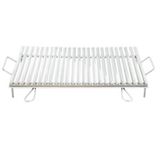 Graticola griglia in acciaio inox raccoglisugo 70 cm con manici laterali arrosto
