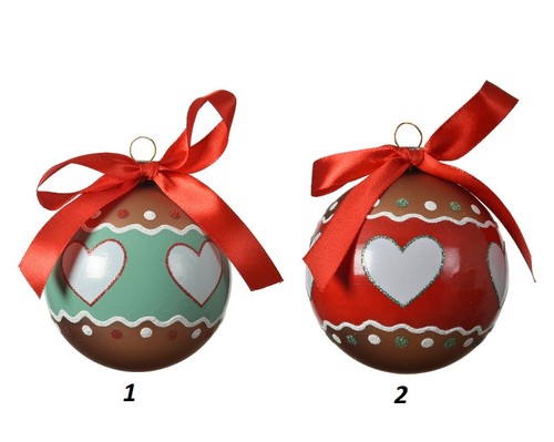 Pallina vetro decorata con - pallina,