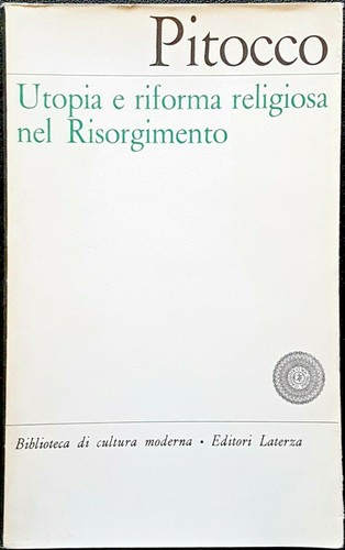 Pitocco utopia e riforma - f.,