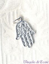 MANO DI FATIMA amuleto talismano idea regalo ciondolo pendente argento 925