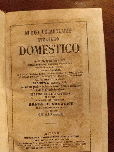 Nuovo vocabolario italiano - vocabolario,
