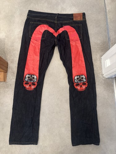 Jeans evisu rosso demone - jeans,