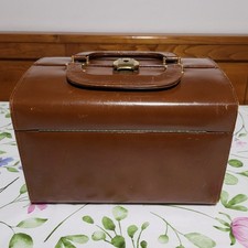 ⭐ Beauty Case Bauletto Vintage da Viaggio - con Chiave e Specchietto