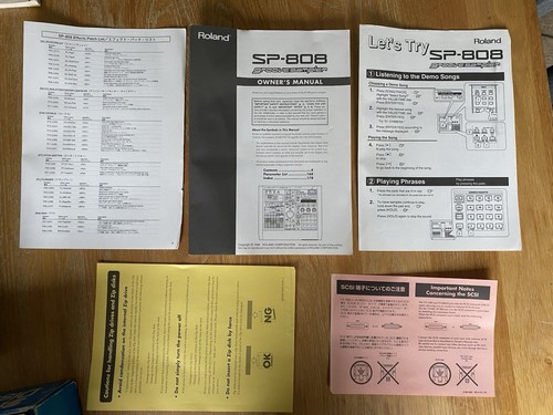 Roland sp808 manuale inserti - roland,