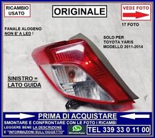 FANALE FARO POSTERIORE SINISTRO GUIDA COMPLETO ORIGINALE TOYOTA YARIS 2011-2014