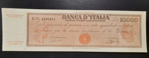 000 lire titolo - lire, provvisorio