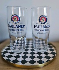 Paulaner Beer Glass 1pint German Beer Glass X2. Brand New