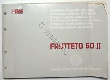 Catalogo Parti di Ricambi Originali SAME Trattori - Frutteto 60 II - ed. 1992