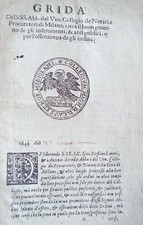 Antica grida del collegio